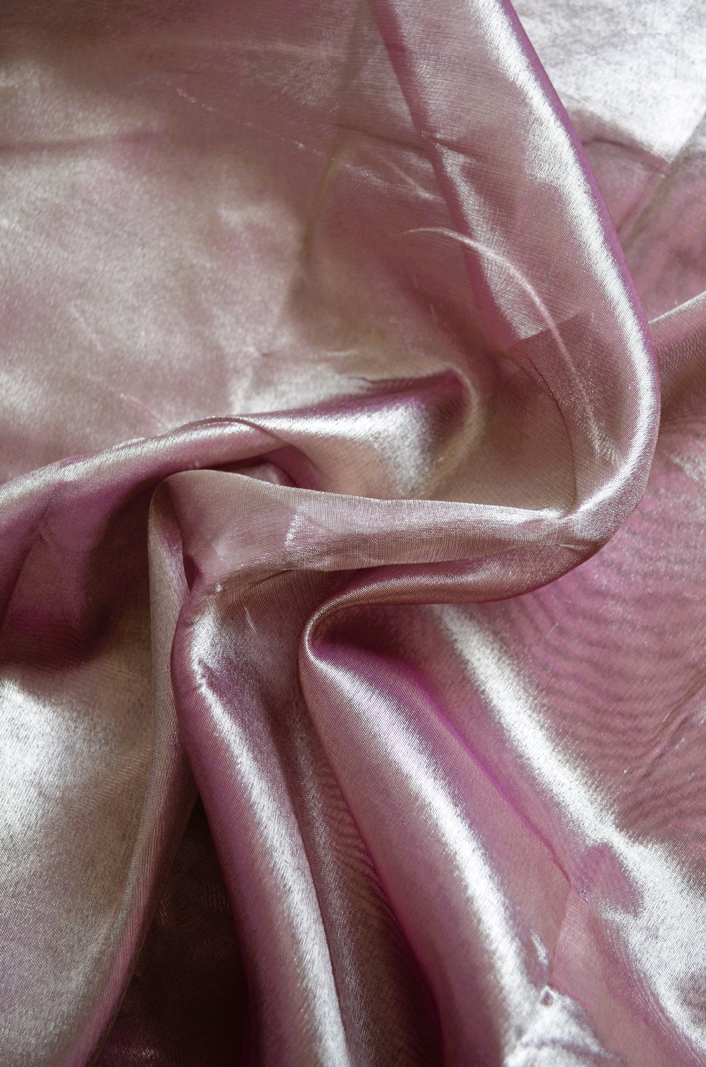 Purple Plain Banarasi Tissue Silk Saree