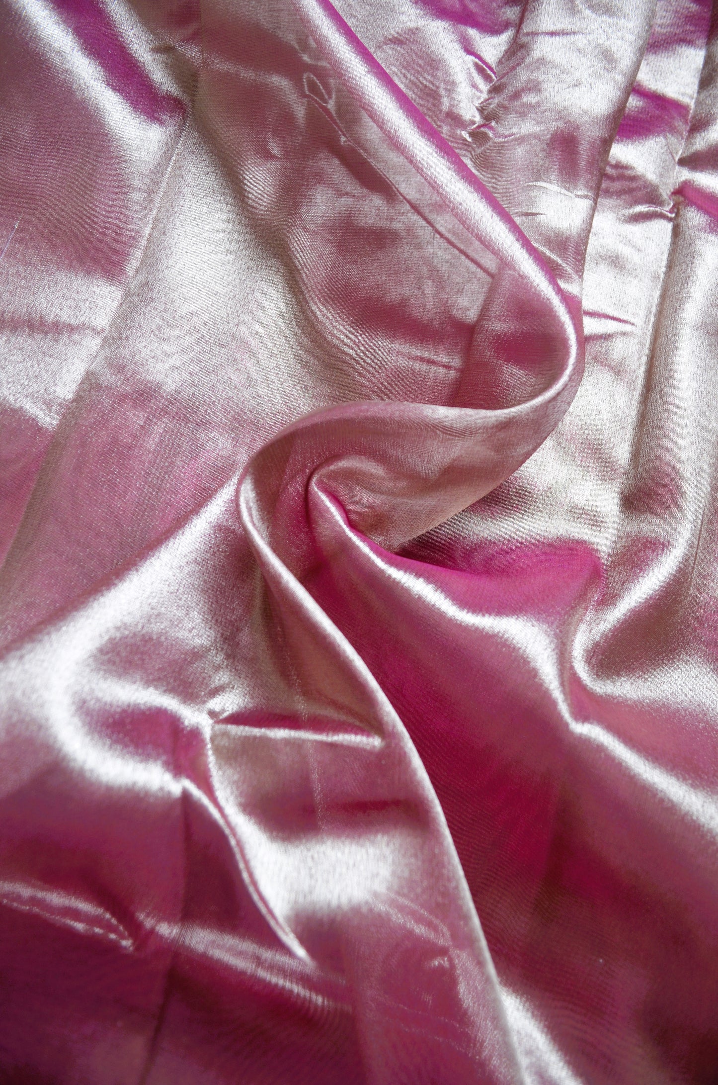 Magenta Plain Banarasi Tissue Silk Saree