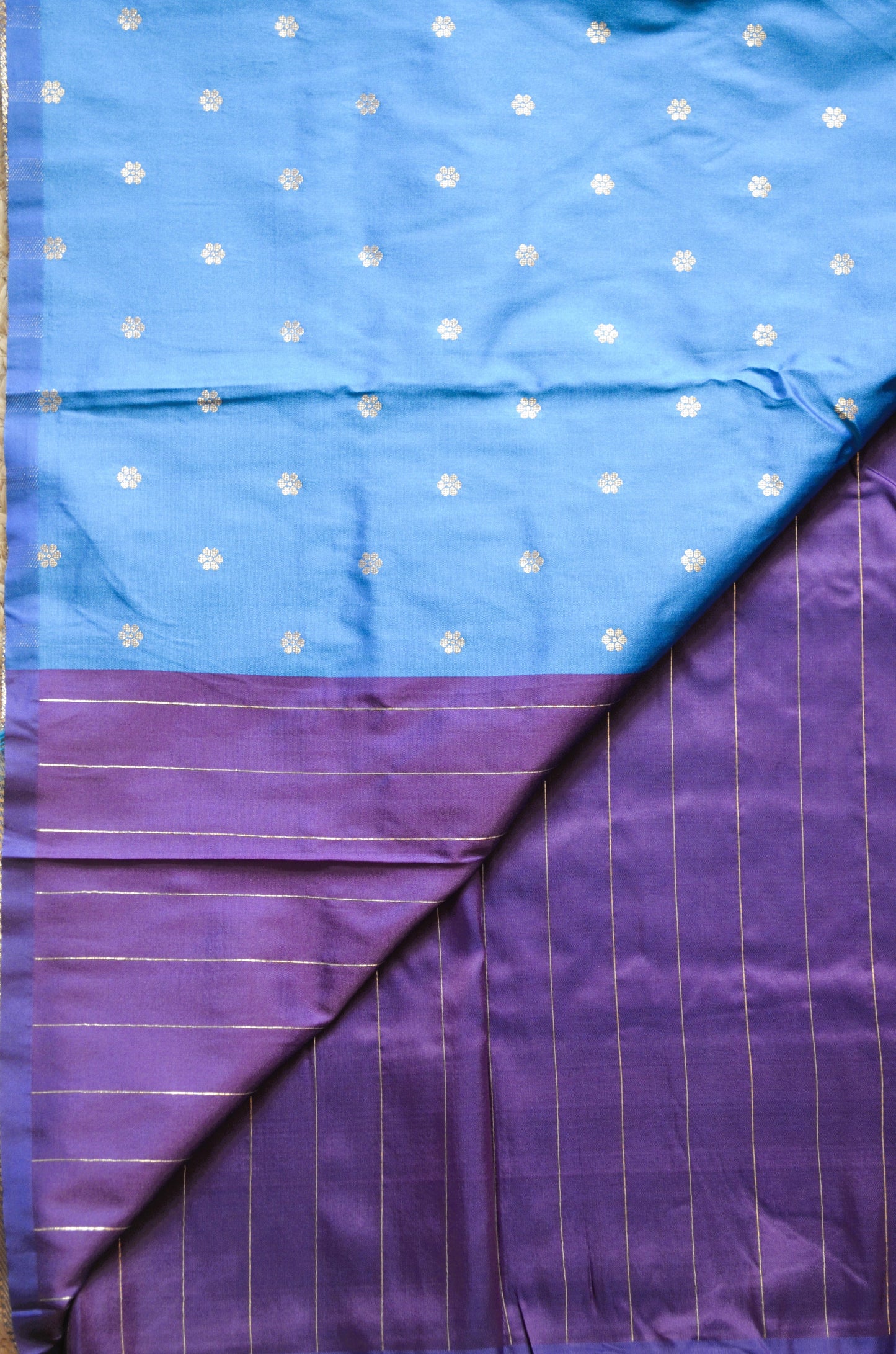 Purple Zari Work Banarasi Silk Saree