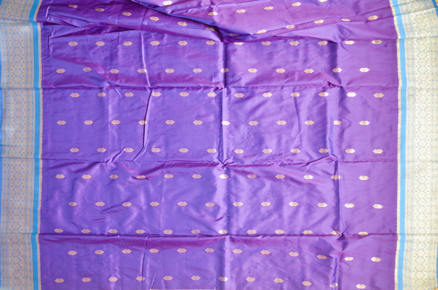 Purple Zari Work Banarasi Silk Saree
