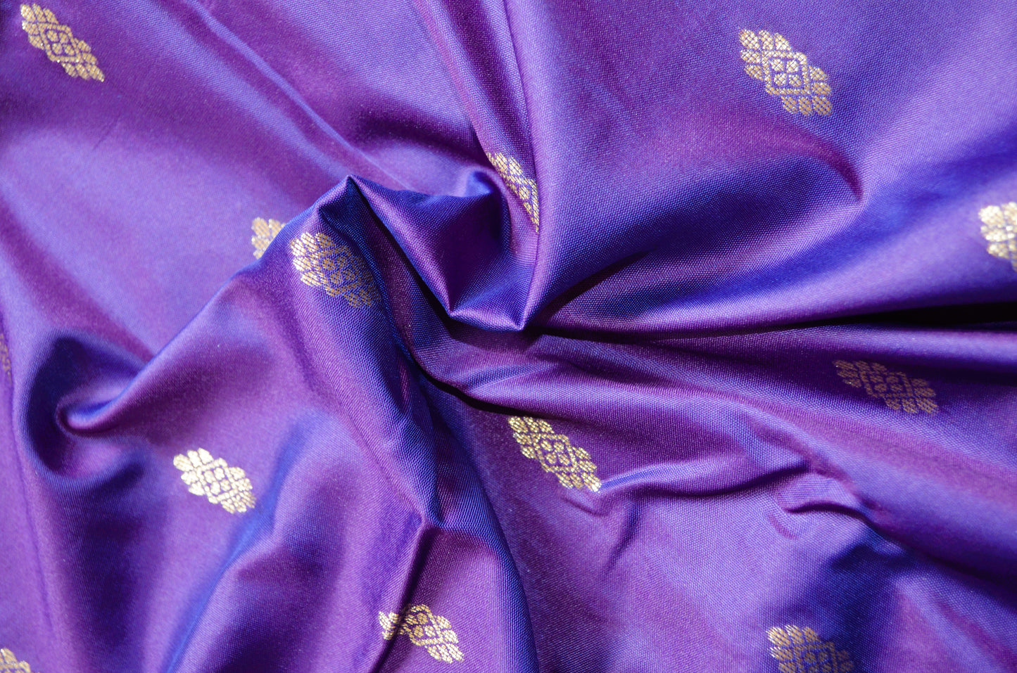 Purple Zari Work Banarasi Silk Saree