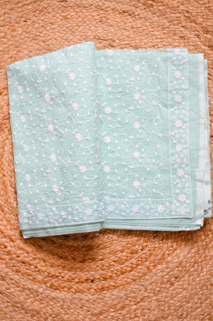 Forever Classics - Chikankari on Kota fabric