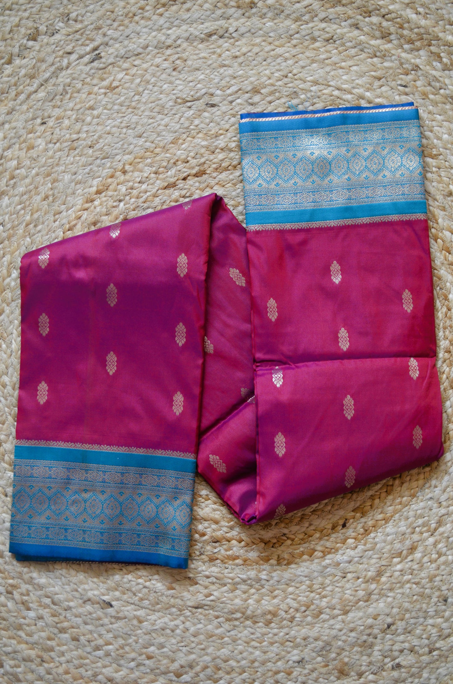 Magenta Zari Work Banarasi Silk Saree