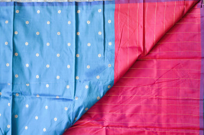 Magenta Zari Work Banarasi Silk Saree