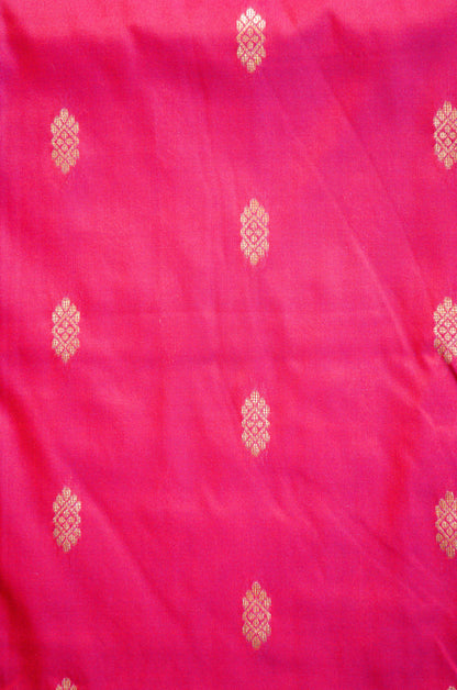 Magenta Zari Work Banarasi Silk Saree