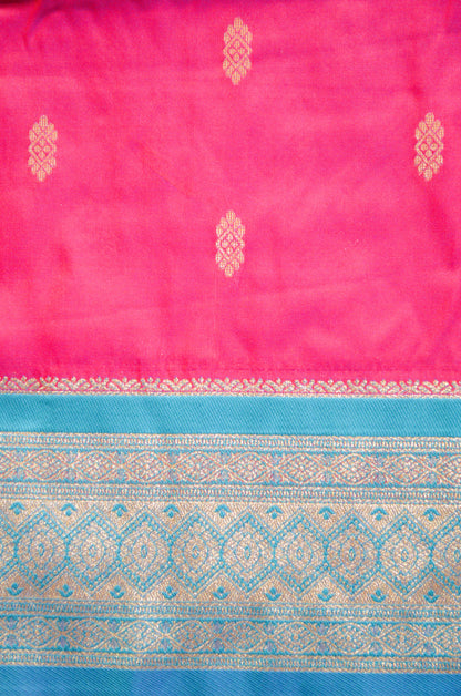 Magenta Zari Work Banarasi Silk Saree