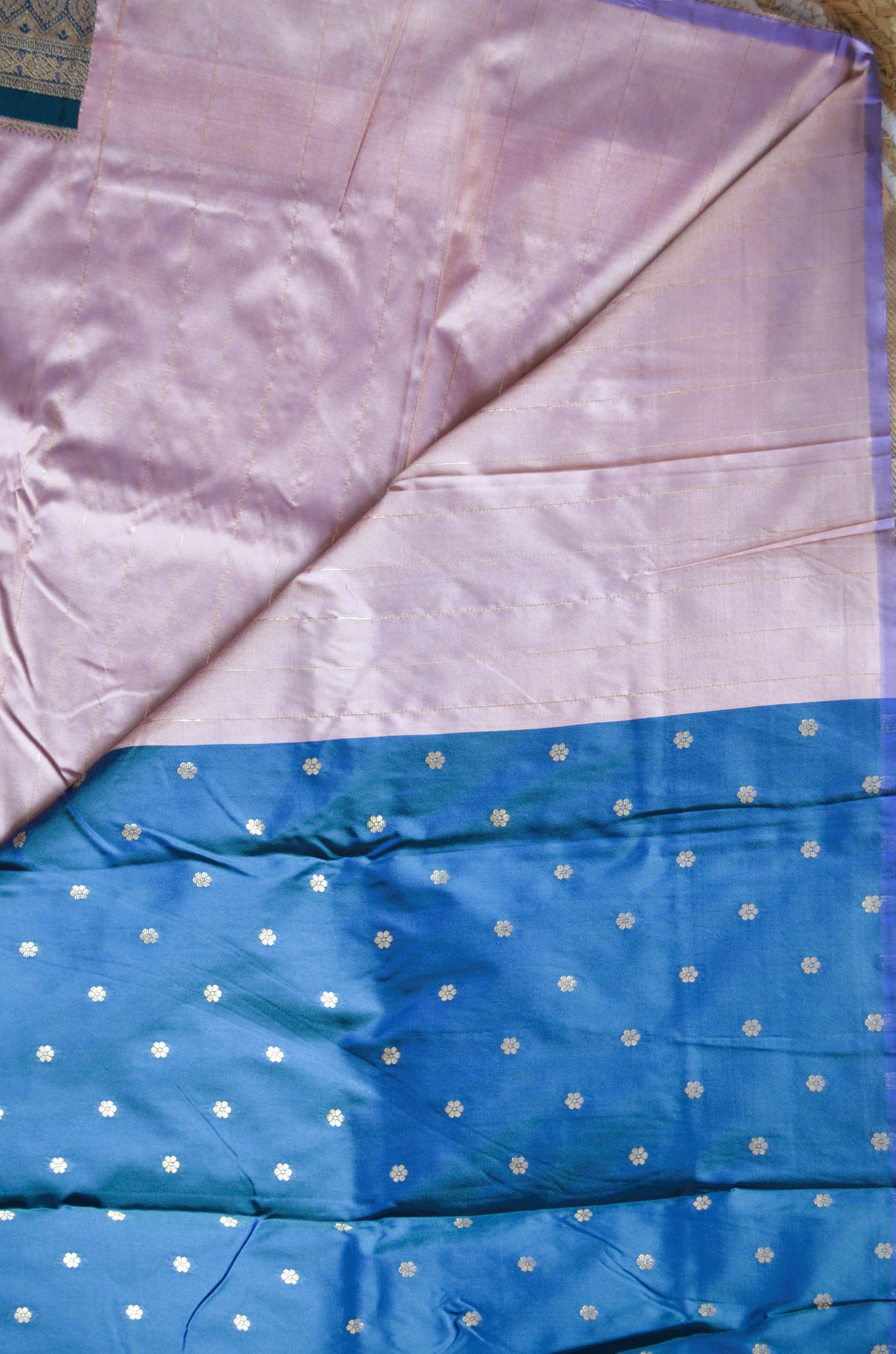 Mauve Zari Work Banarasi Silk Saree