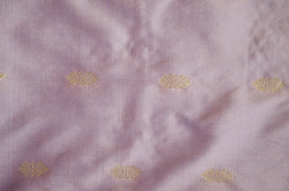 Mauve Zari Work Banarasi Silk Saree