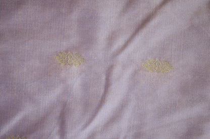 Mauve Zari Work Banarasi Silk Saree