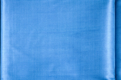 Teal Katan Handpainted Pure Silk Handloom Saree