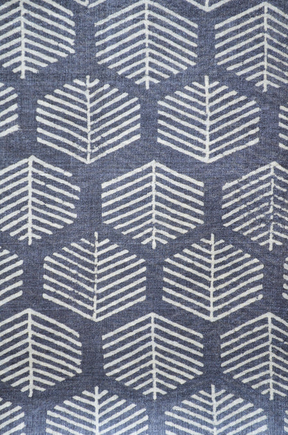 Steel Tussar Pure Silk Handloom Saree with Block Print