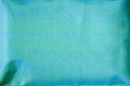 Teal Dual Tone Pure Silk Sonamukhi Handloom Saree