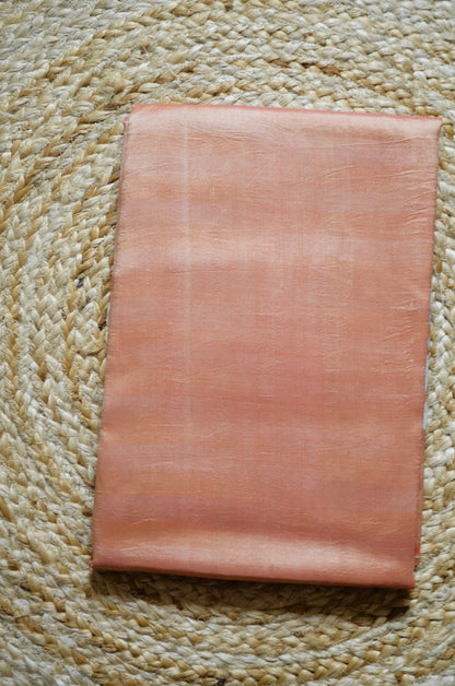 Orange Dual Tone Pure Silk Sonamukhi Handloom Saree
