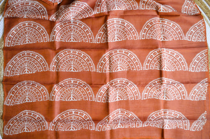 Rust Dual Tone Pure Silk Sonamukhi Handloom Saree