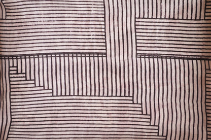 White Block Print Pure Silk Handloom Saree