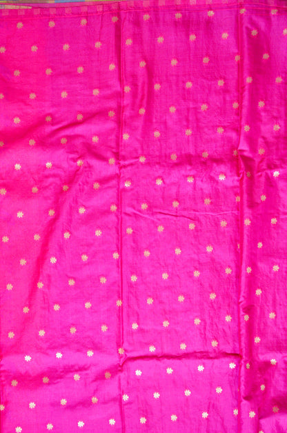 Purple Banarasi Silk Saree with Meenakari
