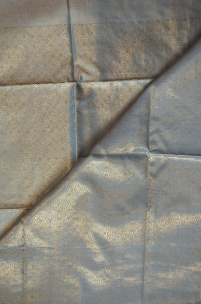 Bottle Green Kanjeevaram Zari Vegan Silk Handloom Saree