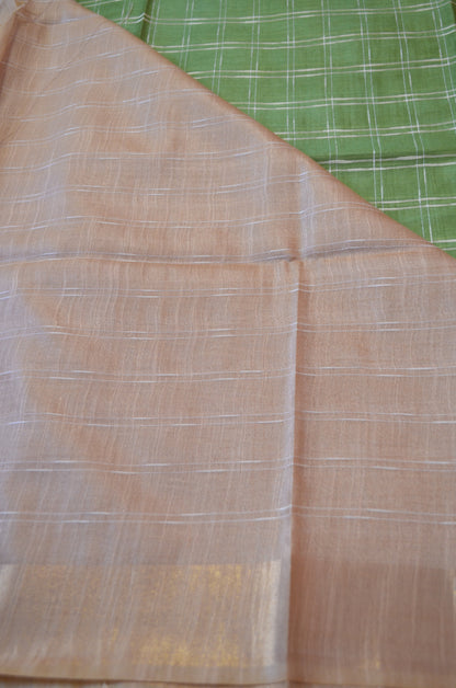 Pista Green Contemporary Vegan Silk Saree