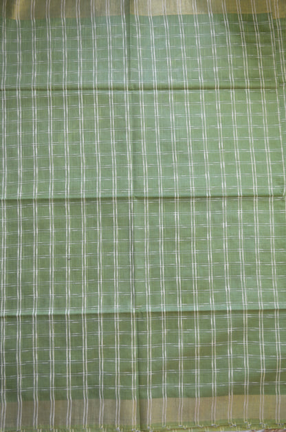 Pista Green Contemporary Vegan Silk Saree