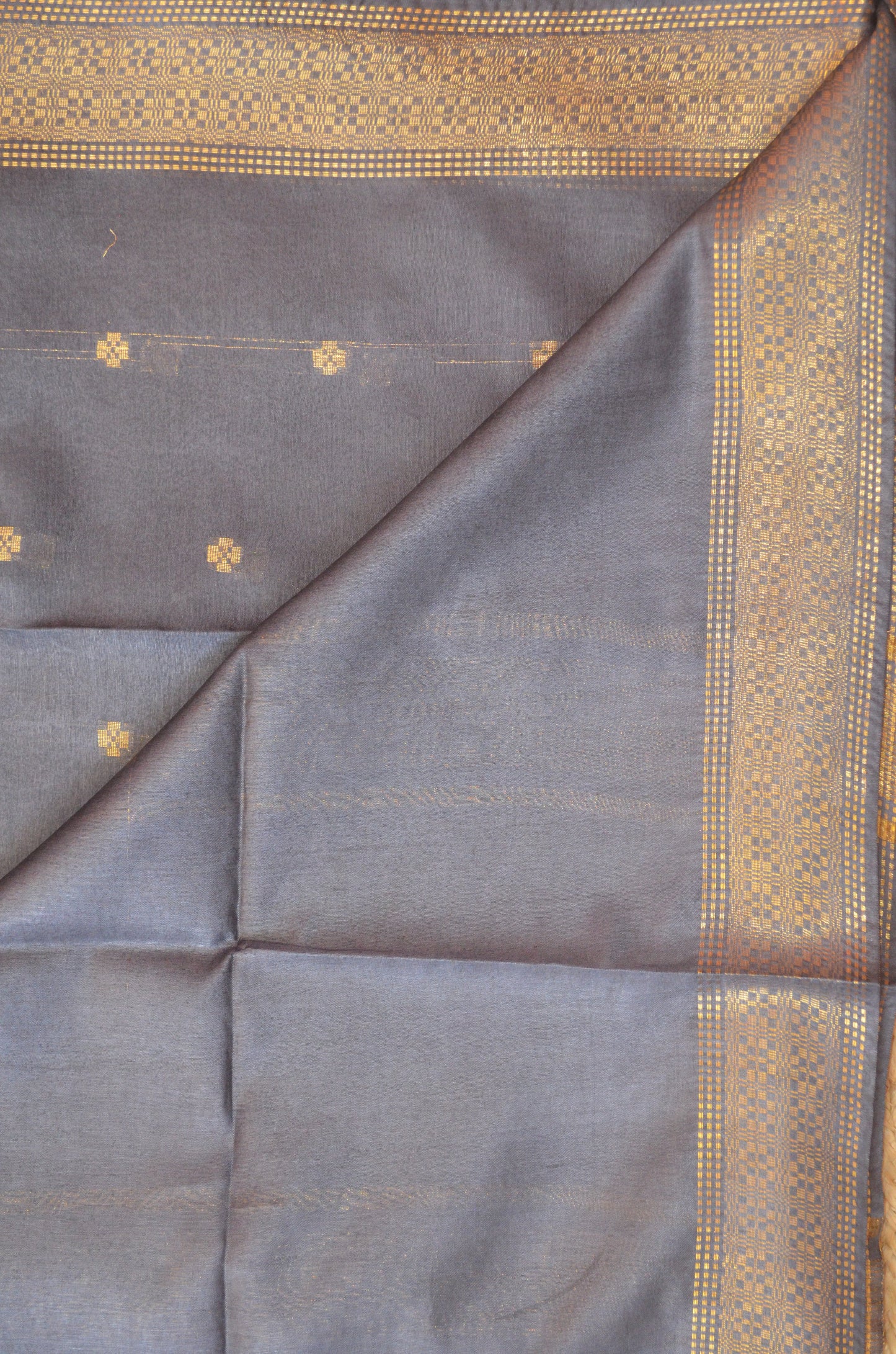 Steel Contemporary Zari Vegan Silk Saree