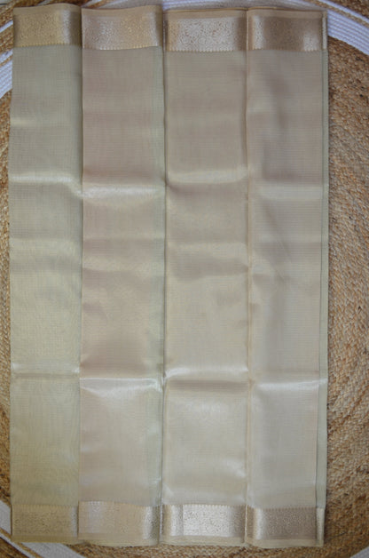 Pista Zari Kota Saree