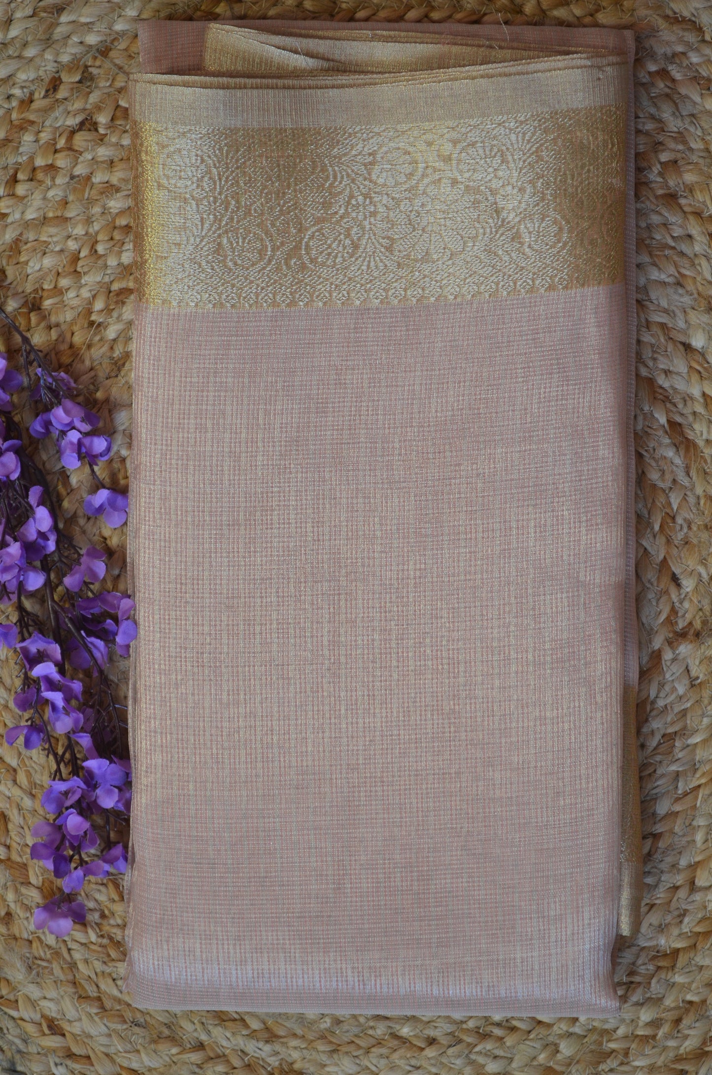 Pink Zari Kota Saree
