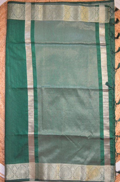Bottle Green Contemporary Silk Saree