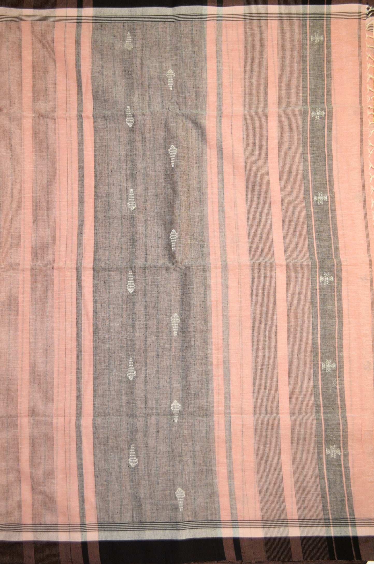 Mauve Buttery Mul Cotton Bengal Khadi Handloom Saree