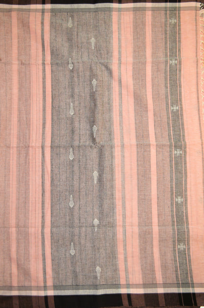 Mauve Buttery Mul Cotton Bengal Khadi Handloom Saree