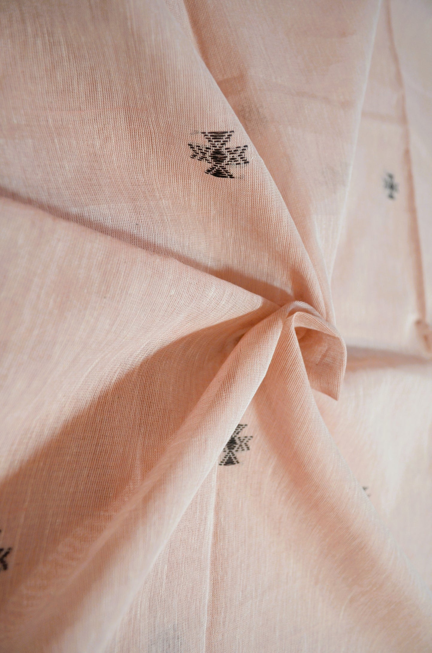 Mauve Buttery Mul Cotton Bengal Khadi Handloom Saree