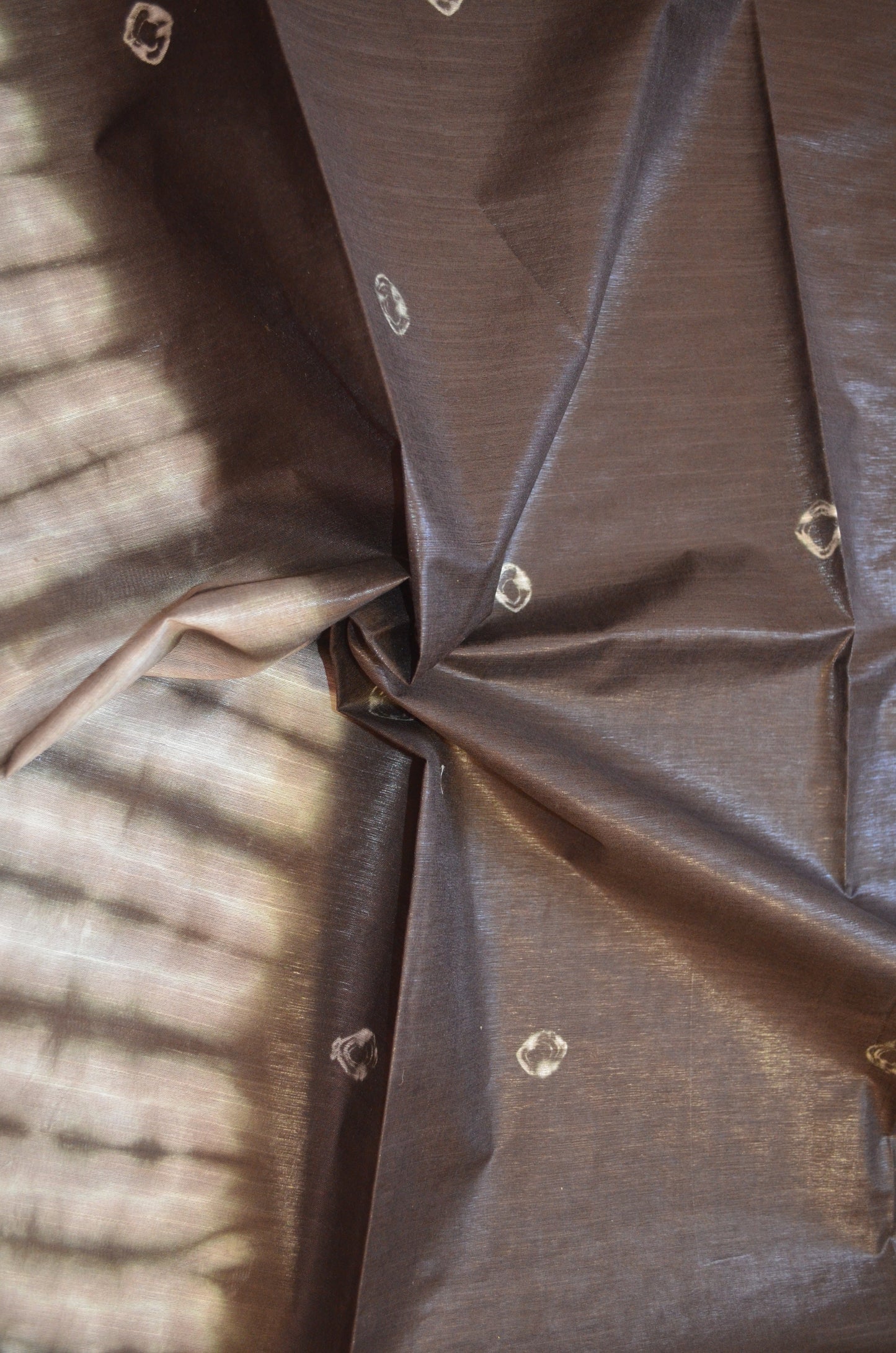 Black Shibori Vegan Silk Handloom Saree