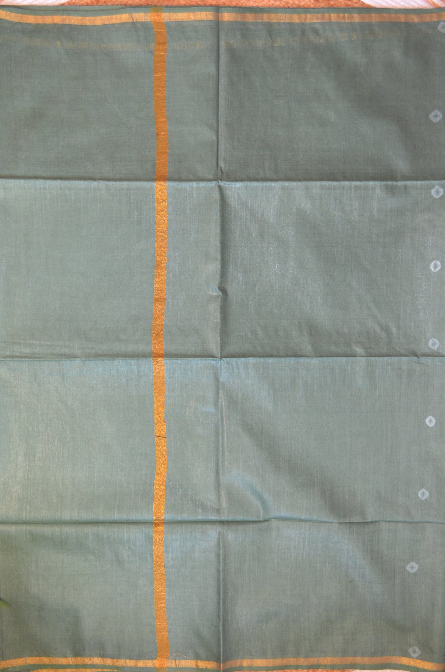Bottle Green Shibori Vegan Silk Handloom Saree