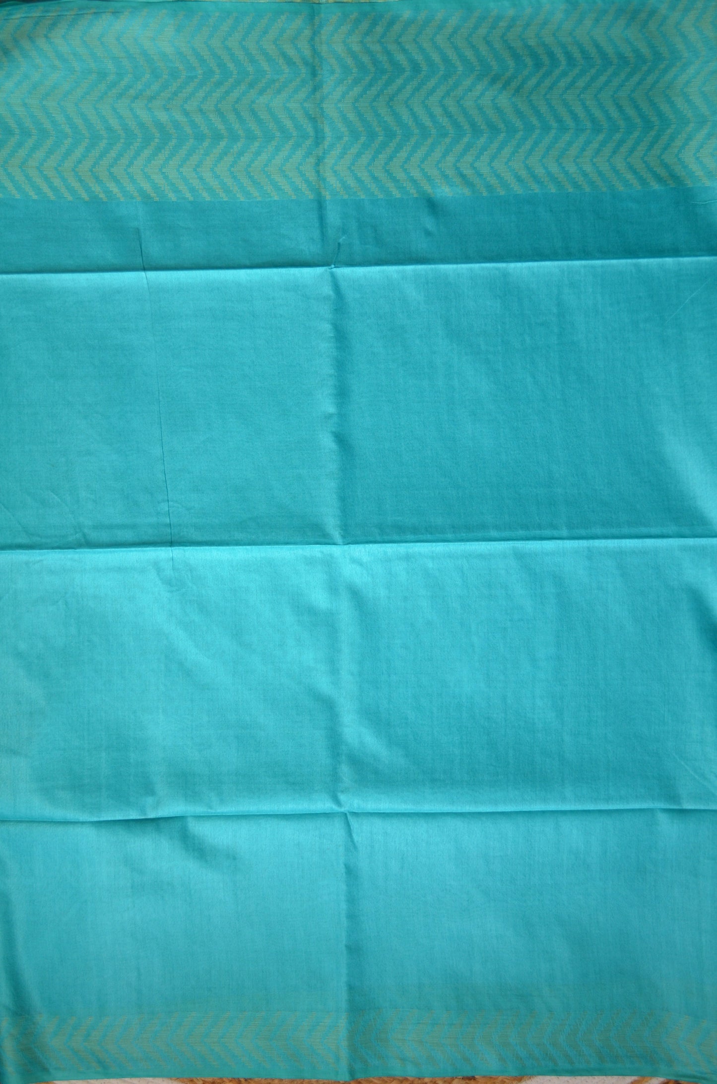 Teal Contemporary Vegan Silk Handloom Saree