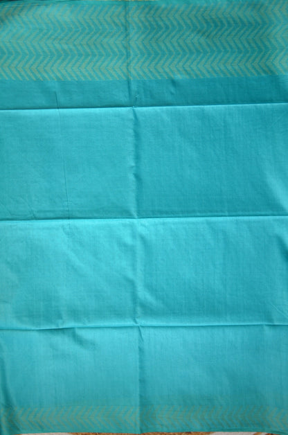 Teal Contemporary Vegan Silk Handloom Saree