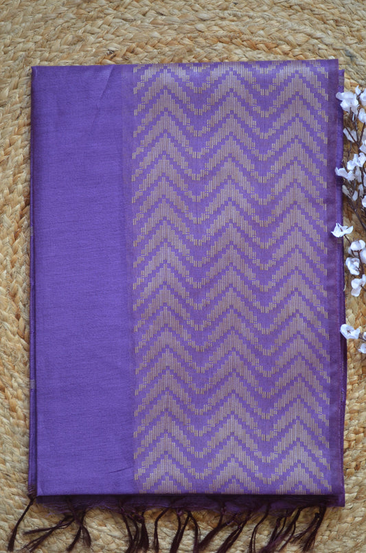 Purple Contemporary Vegan Silk Handloom Saree