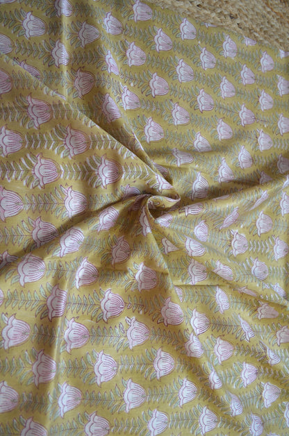 Olive Maheshwari Block Print Vegan Silk Handloom Saree