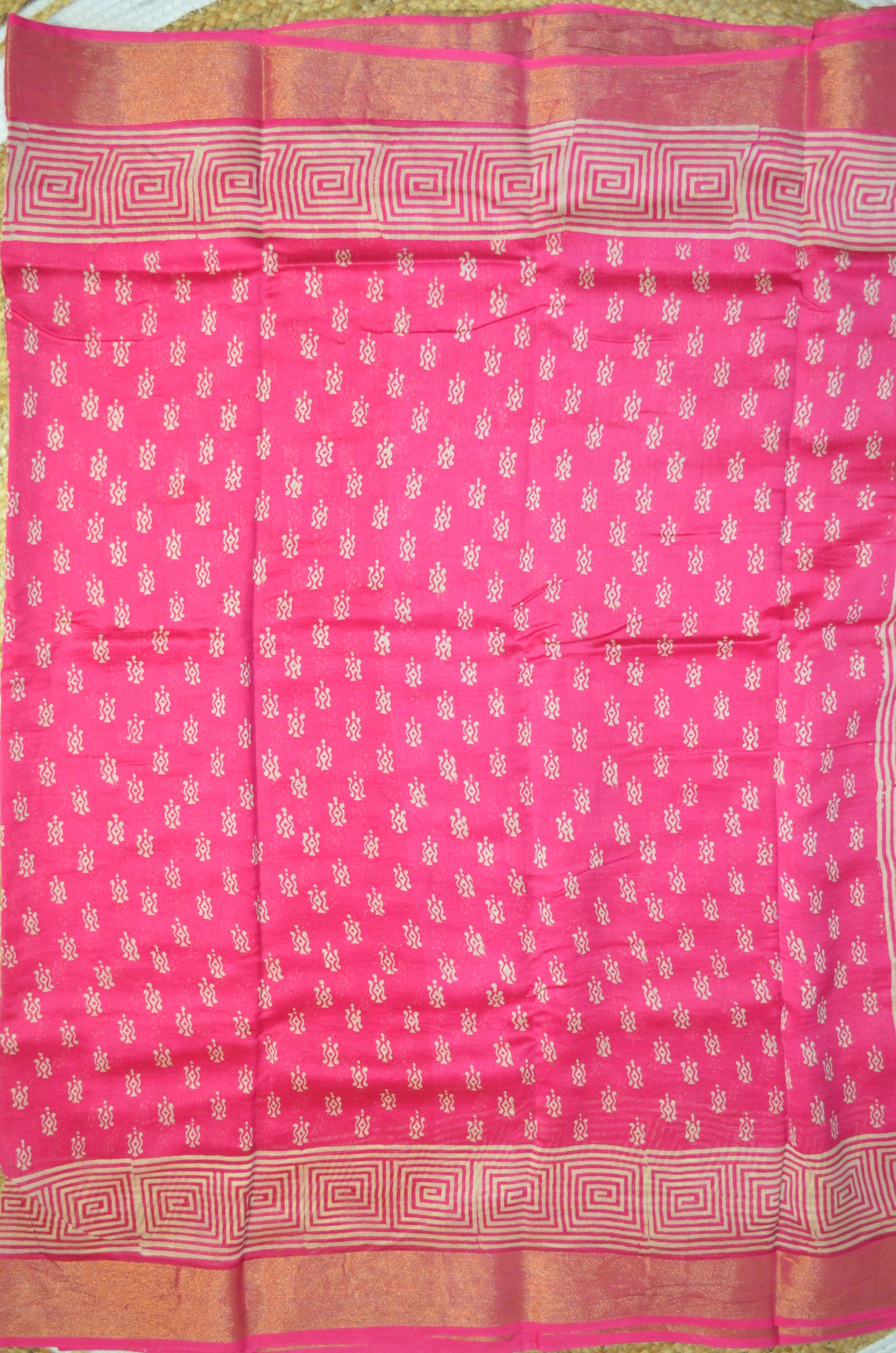 Magenta Bapta Cotton Silk Handloom Saree
