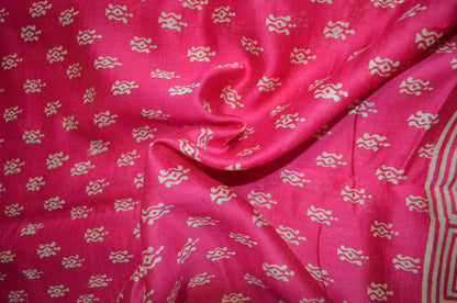 Magenta Bapta Cotton Silk Handloom Saree