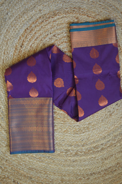 Purple Kanjivaram Silk Saree