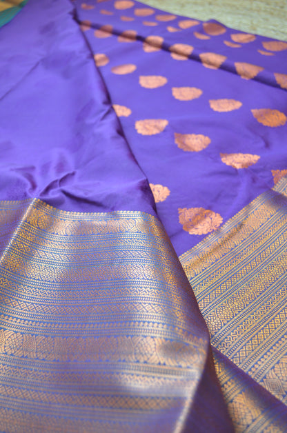 Purple Kanjivaram Silk Saree