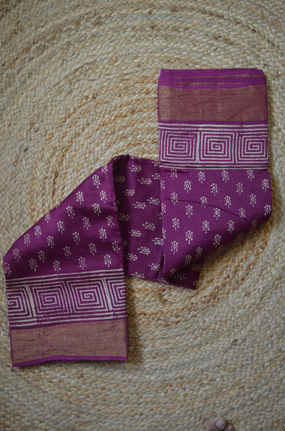 Purple Bapta Cotton Silk Handloom Saree