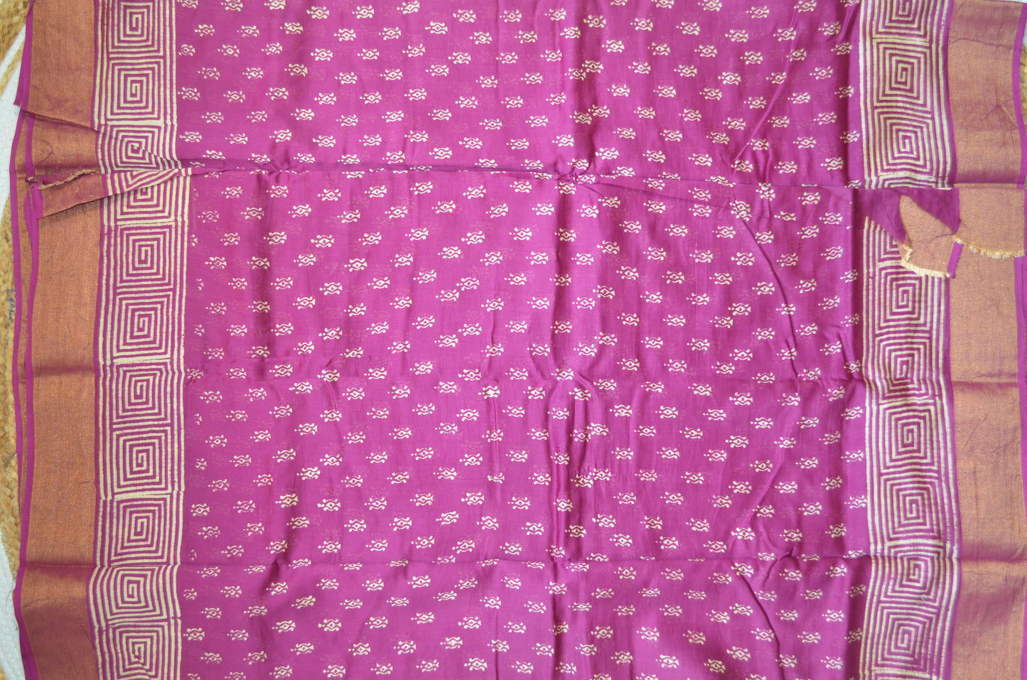 Purple Bapta Cotton Silk Handloom Saree