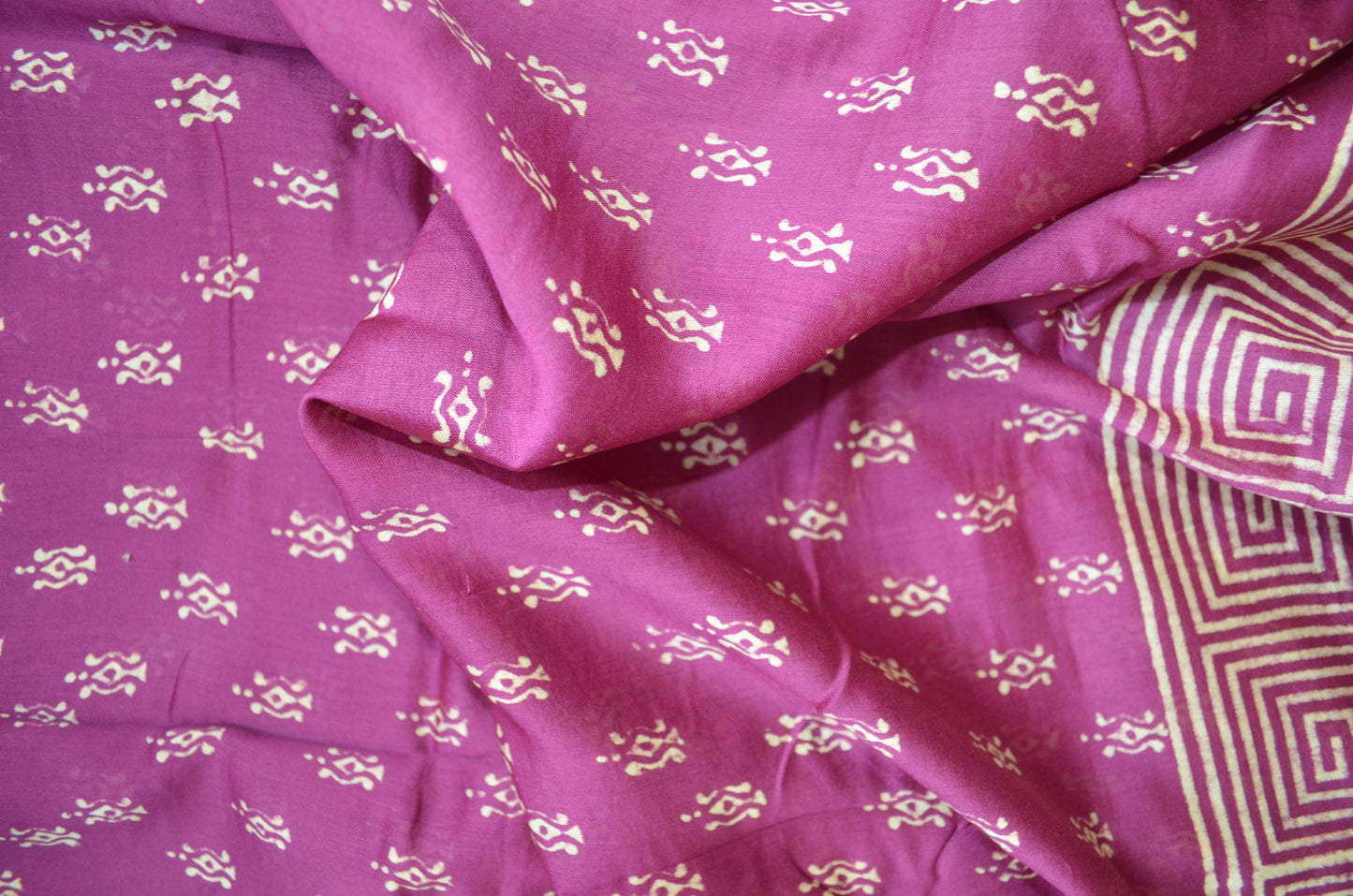 Purple Bapta Cotton Silk Handloom Saree