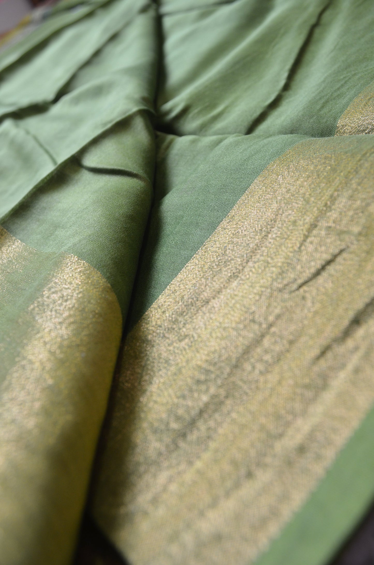 Mehndi Bapta Cotton Silk Handloom Saree