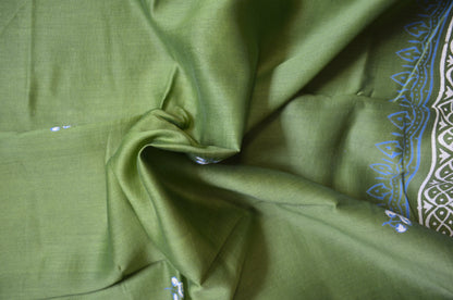 Mehndi Bapta Cotton Silk Handloom Saree