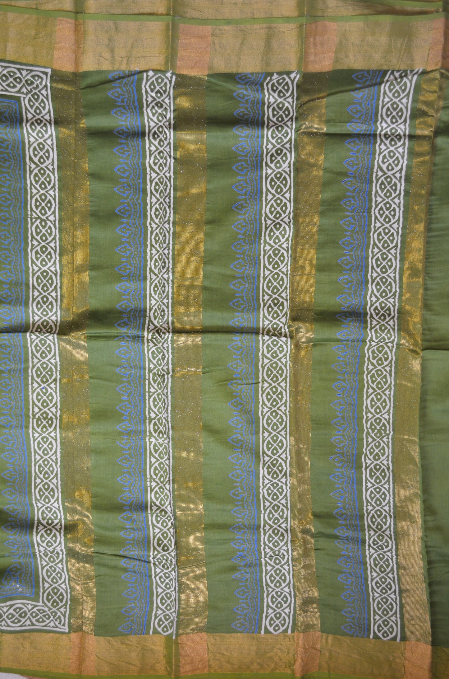 Mehndi Bapta Cotton Silk Handloom Saree