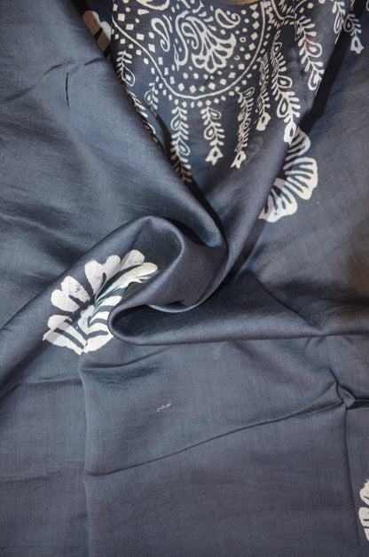Steel Bapta Cotton Silk Handloom Saree