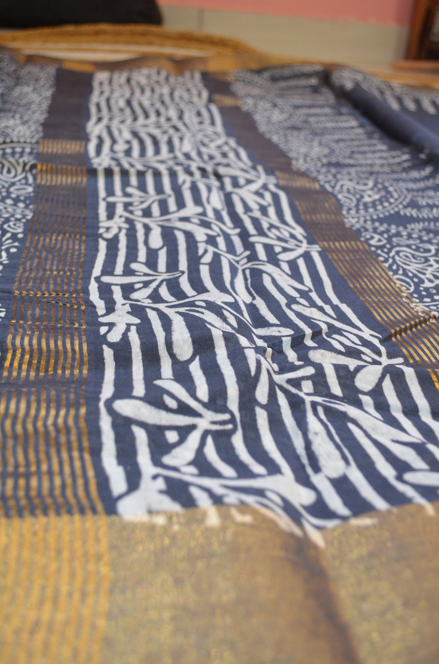 Steel Bapta Cotton Silk Handloom Saree