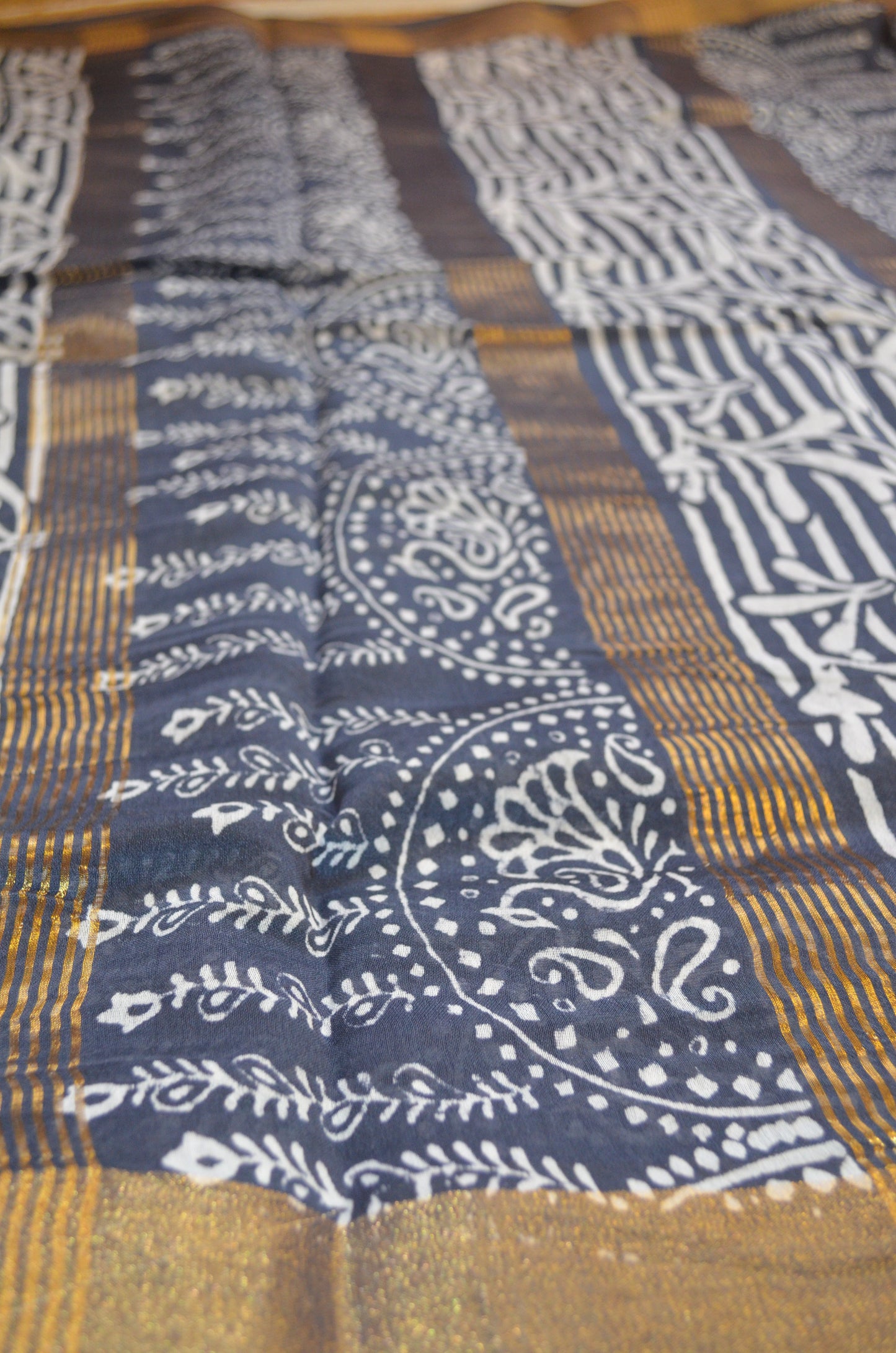 Steel Bapta Cotton Silk Handloom Saree