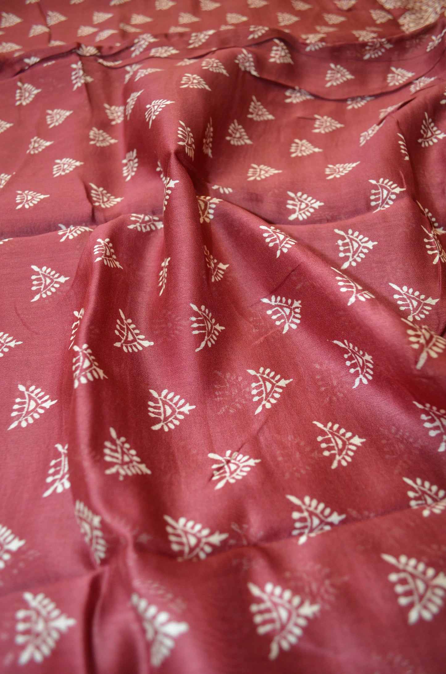 Wine Bapta Cotton Silk Handloom Saree